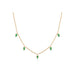 Emerald 5 Teardrop Choker Necklace in 14k rose gold