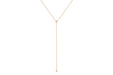Diamond Pillow Lariat Necklace in 14k rose gold