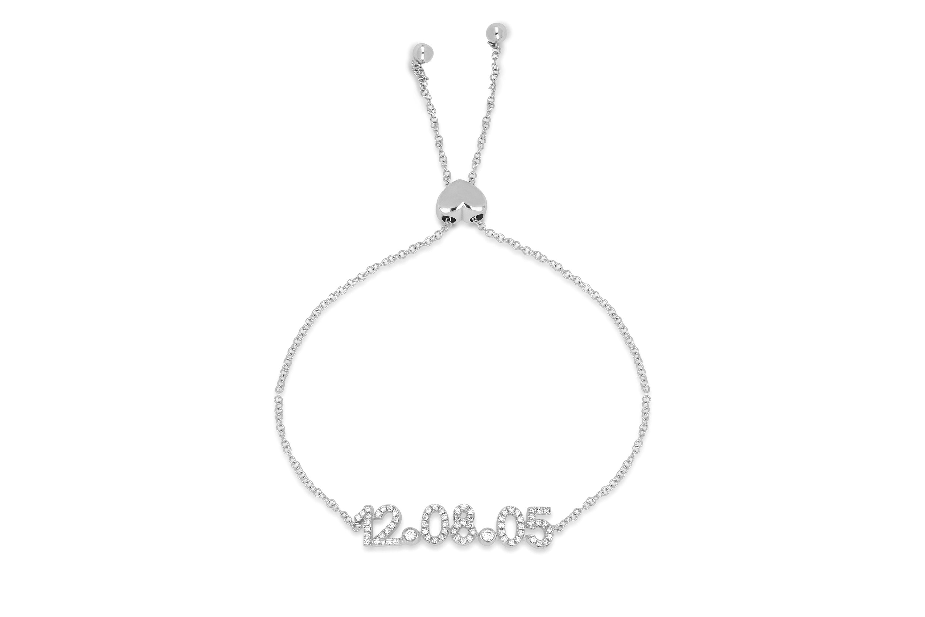 Diamond Date Bolo Bracelet