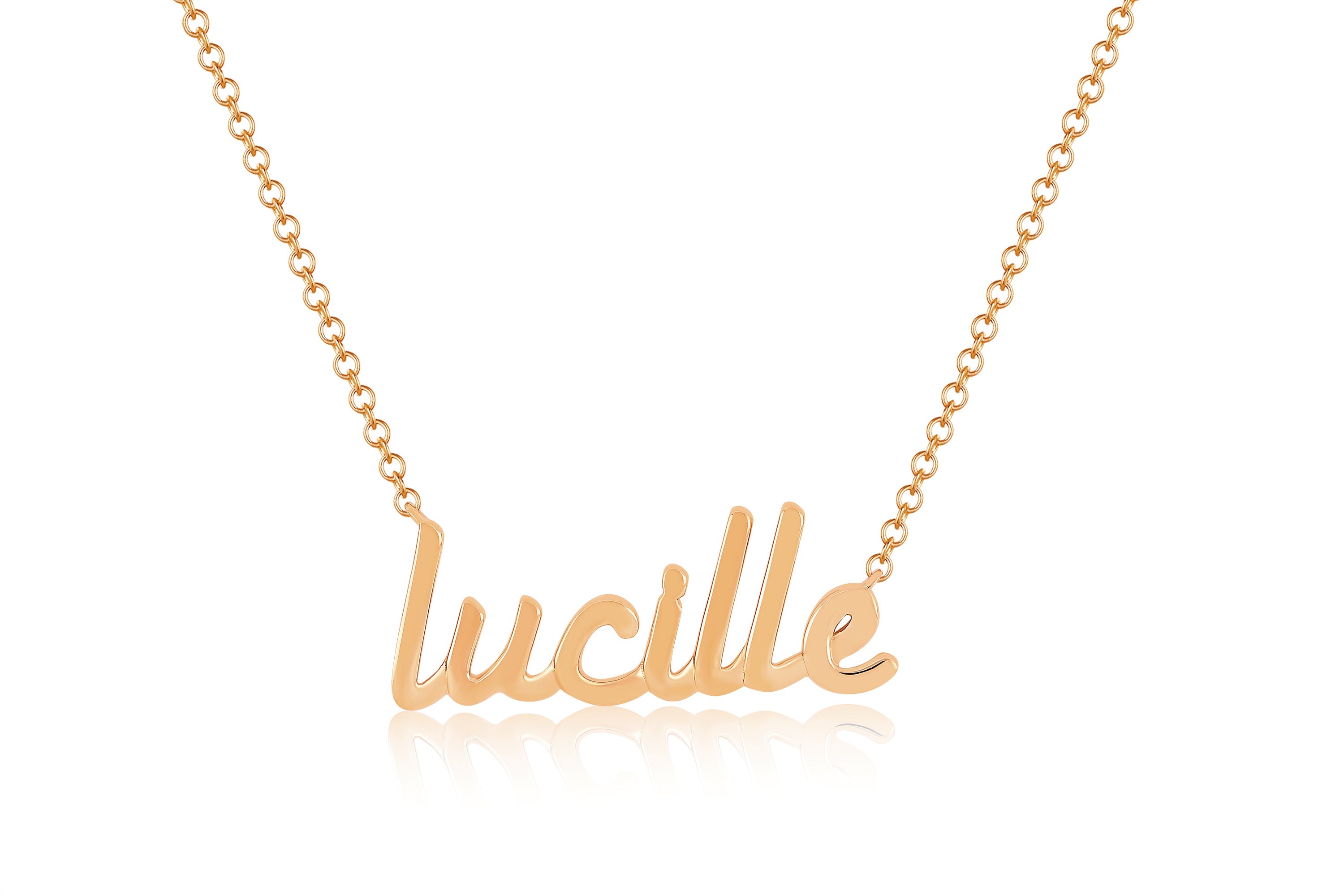 Gold Script Name Necklace