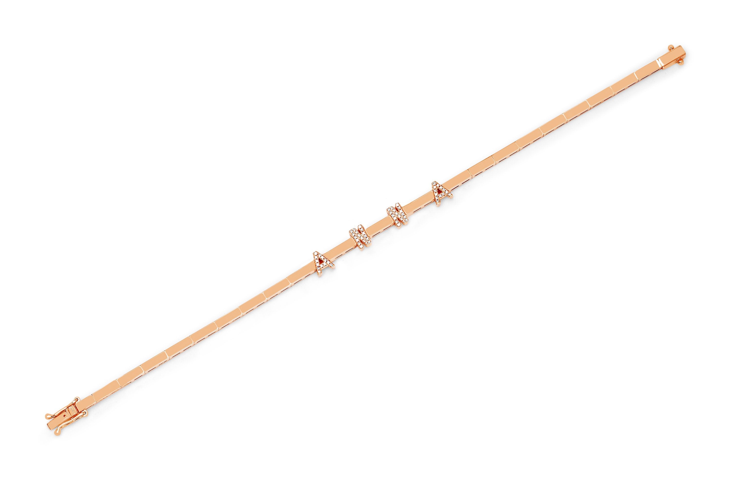Gold & Diamond Name Eternity Bracelet