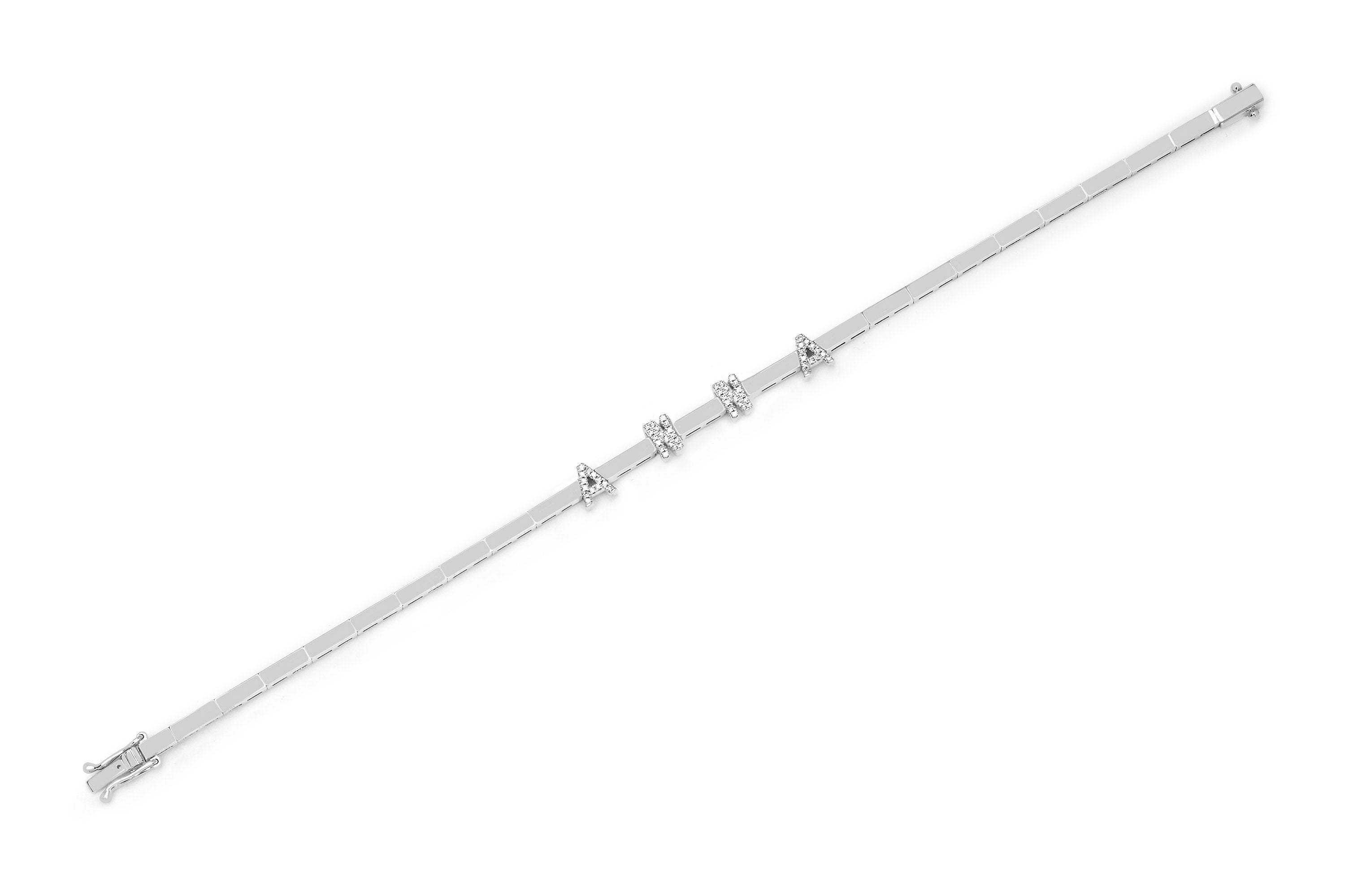 Gold & Diamond Name Eternity Bracelet