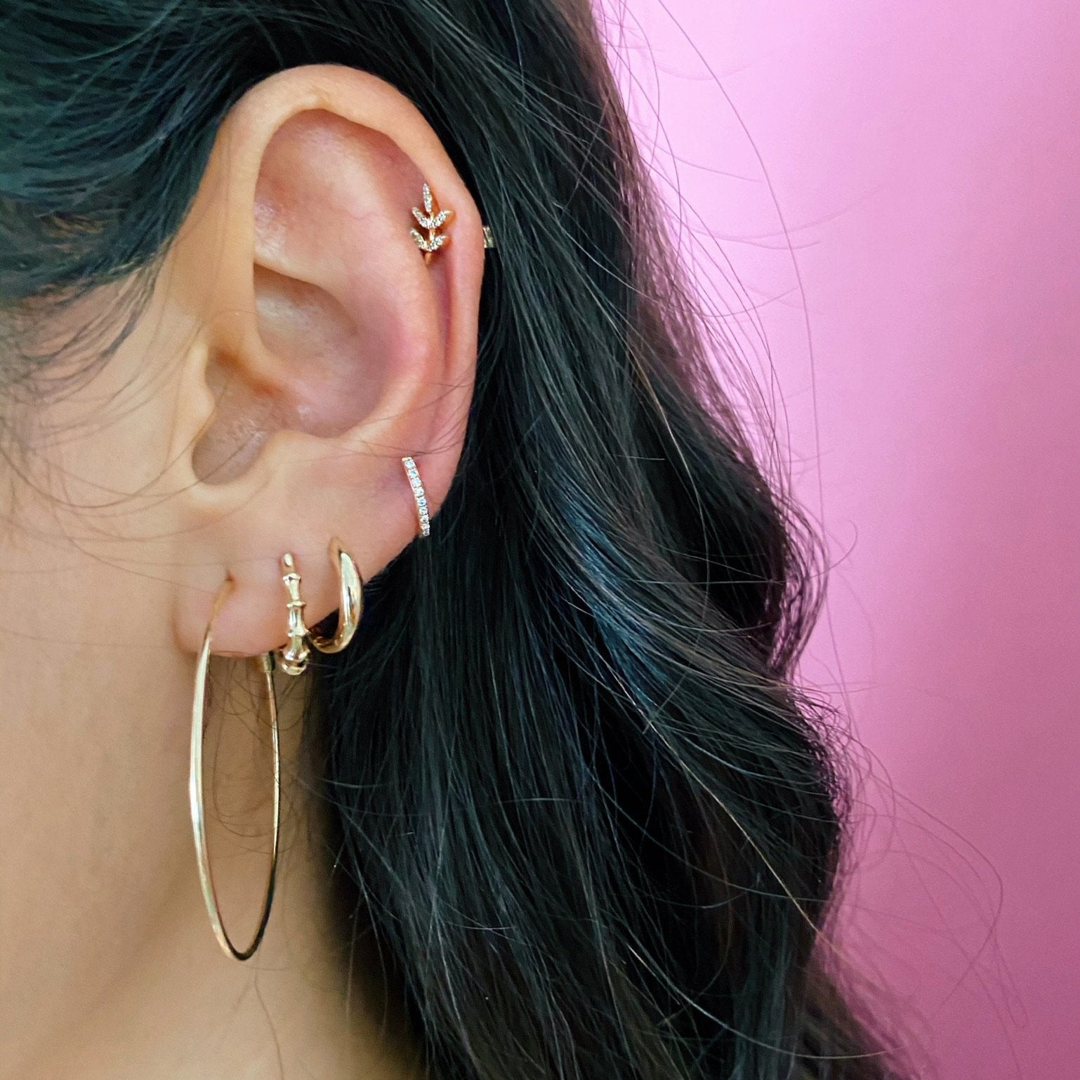 Gold Dome Mini Huggie Earring