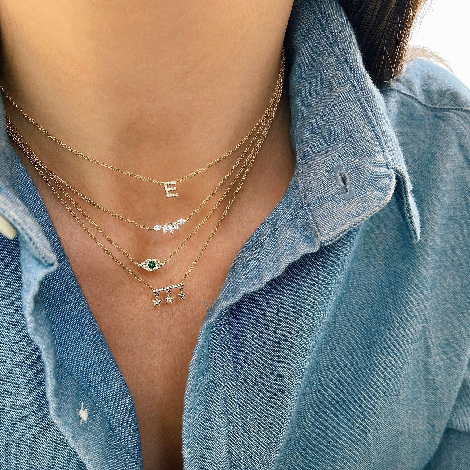Diamond Initial Necklace