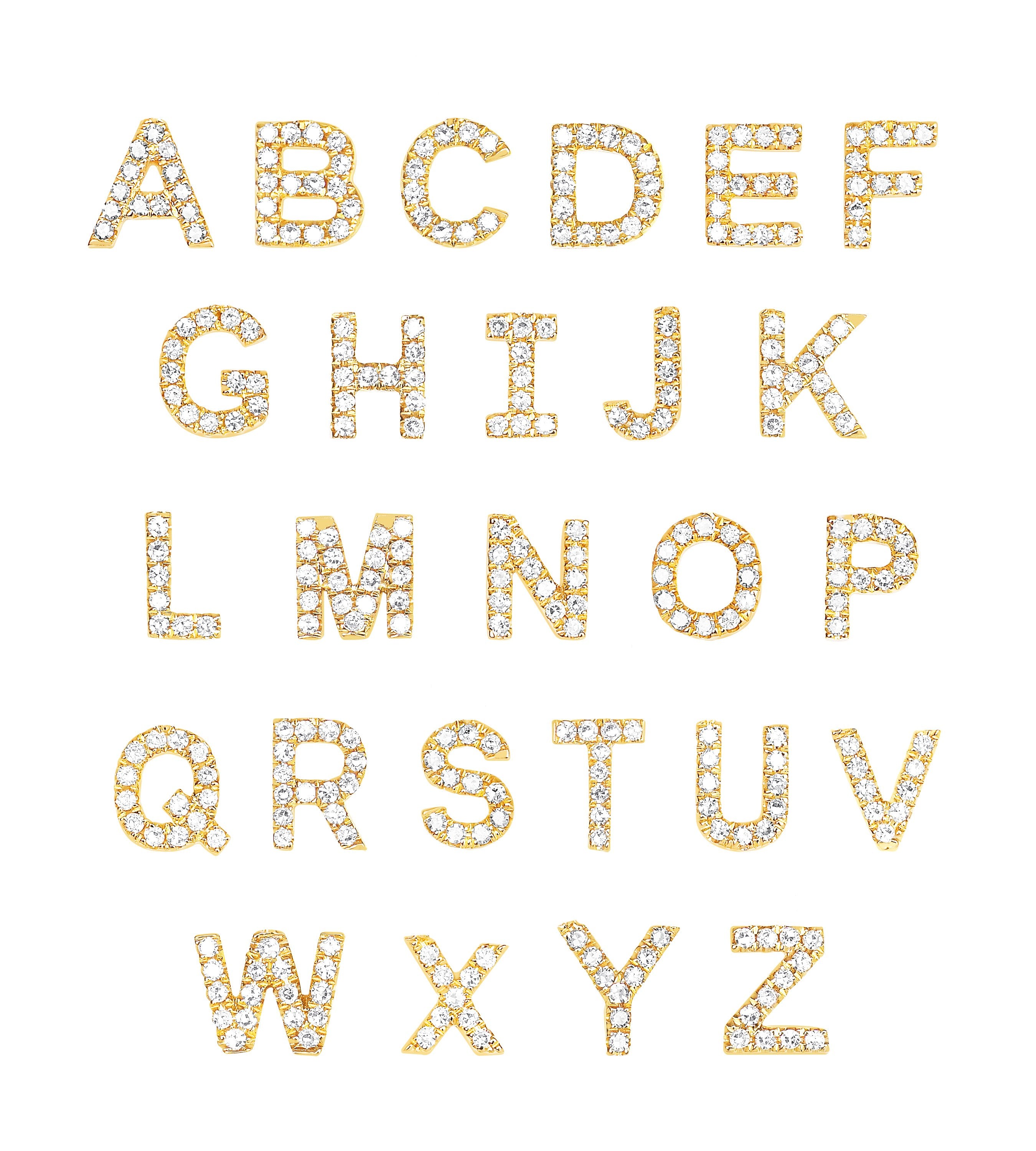 Diamond Name Necklace Charm