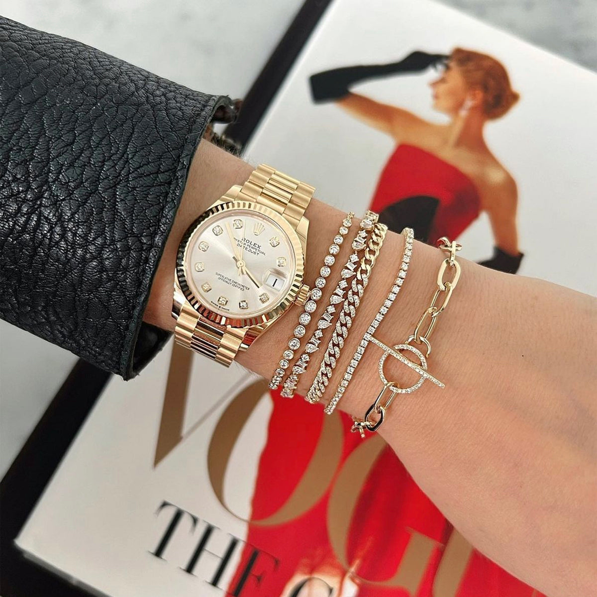 Jumbo Diamond Toggle Bracelet
