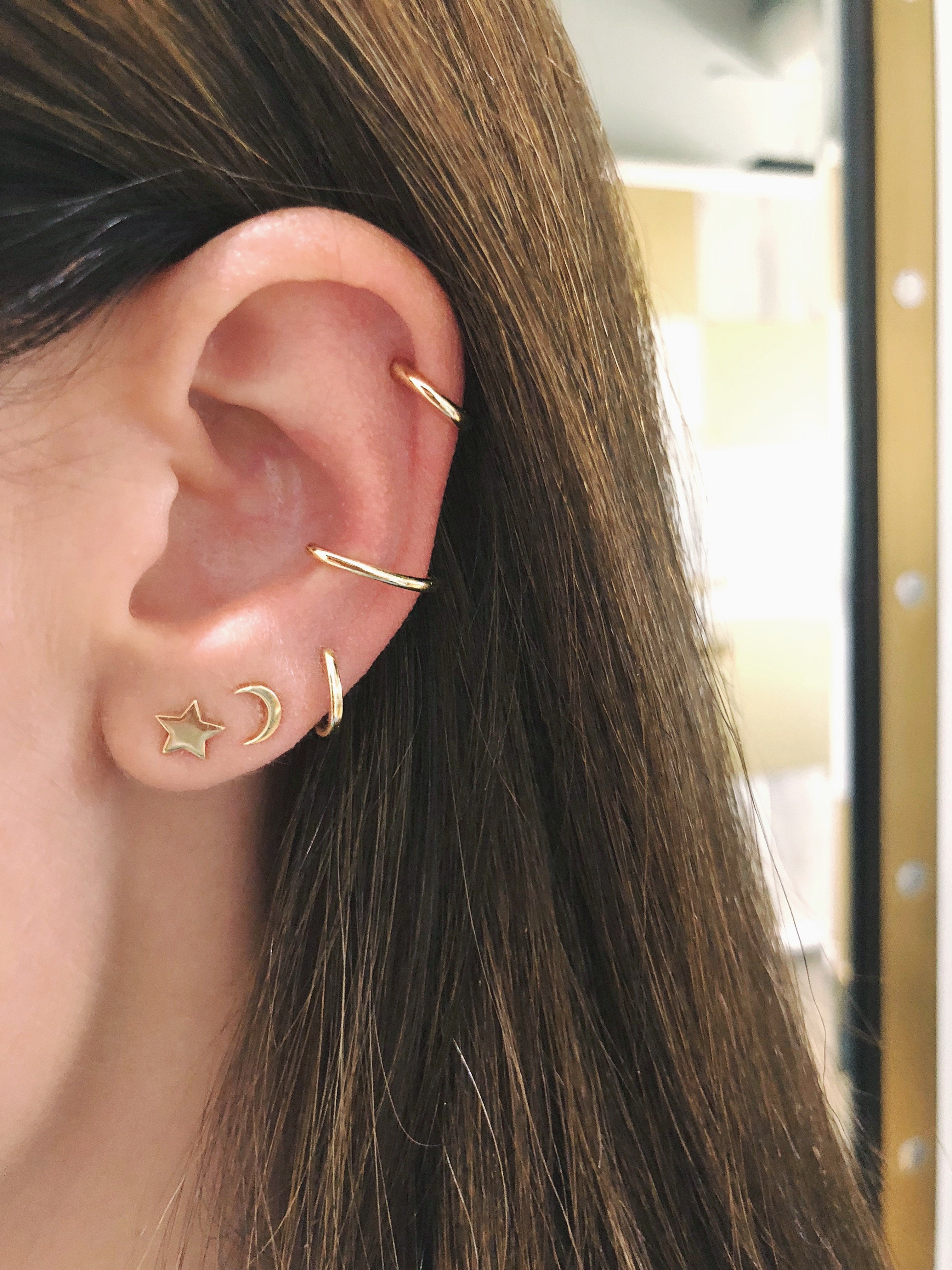 Gold Mini Huggie Earring