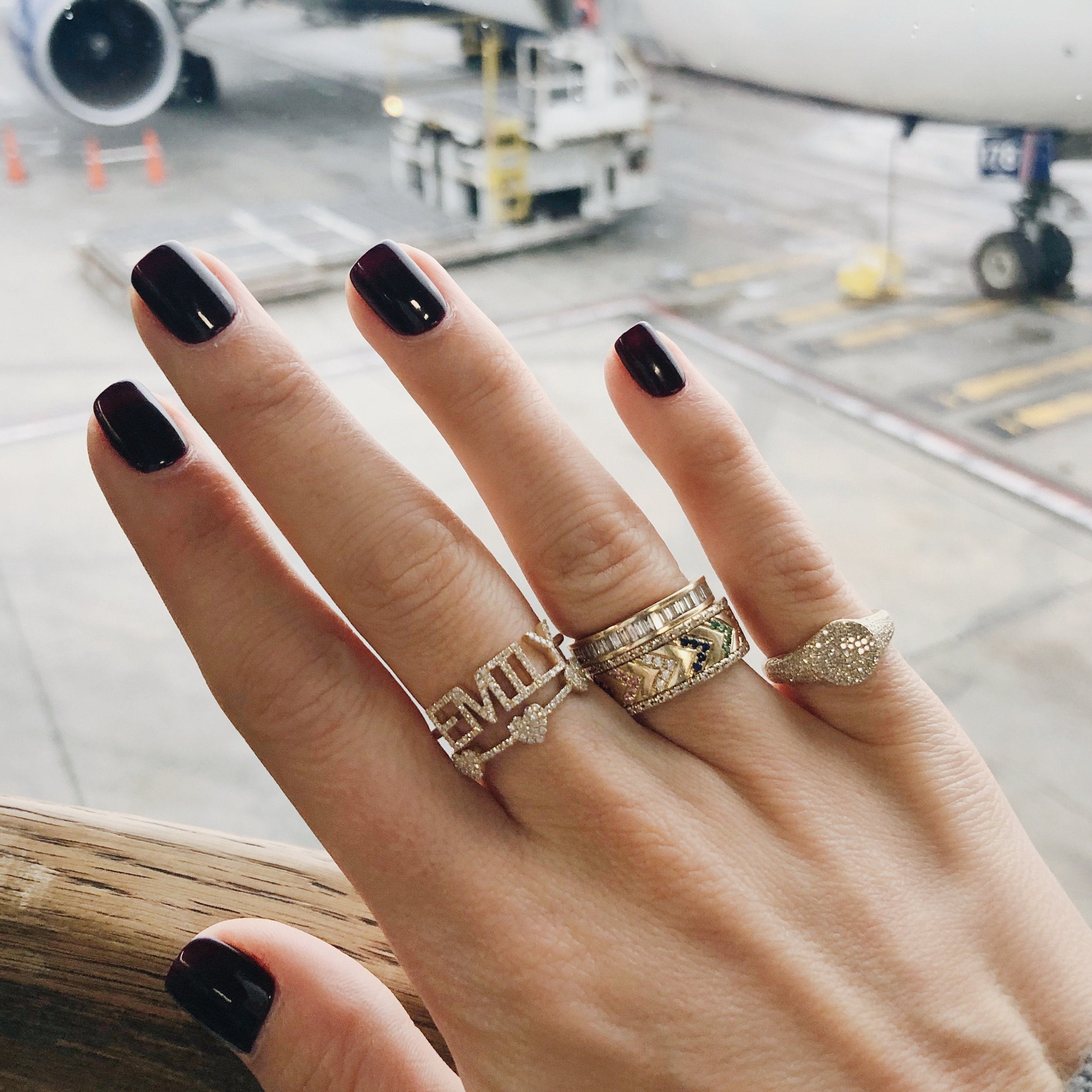 Diamond Name Ring