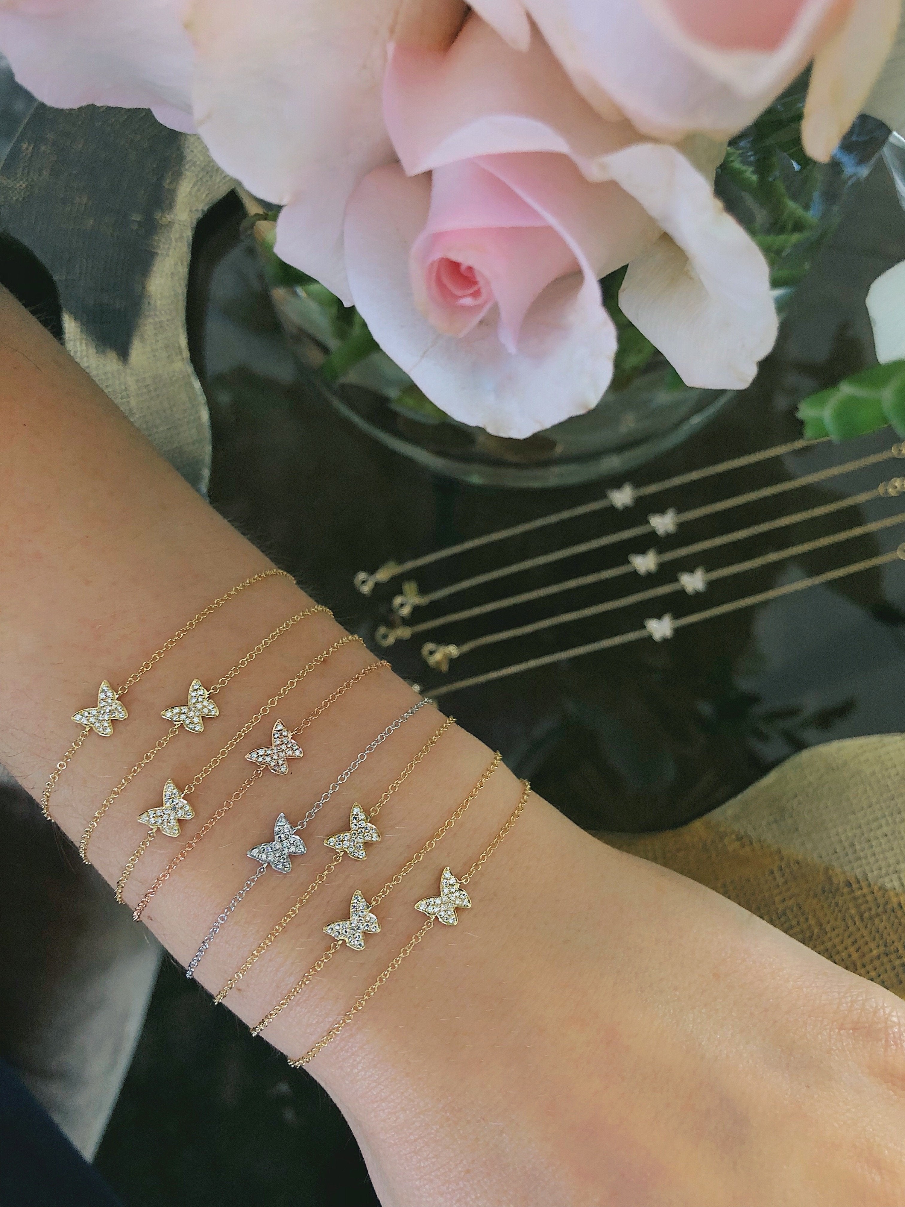 Diamond Butterfly Bracelet