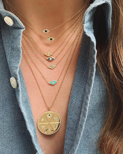 Diamond Evil Eye Choker