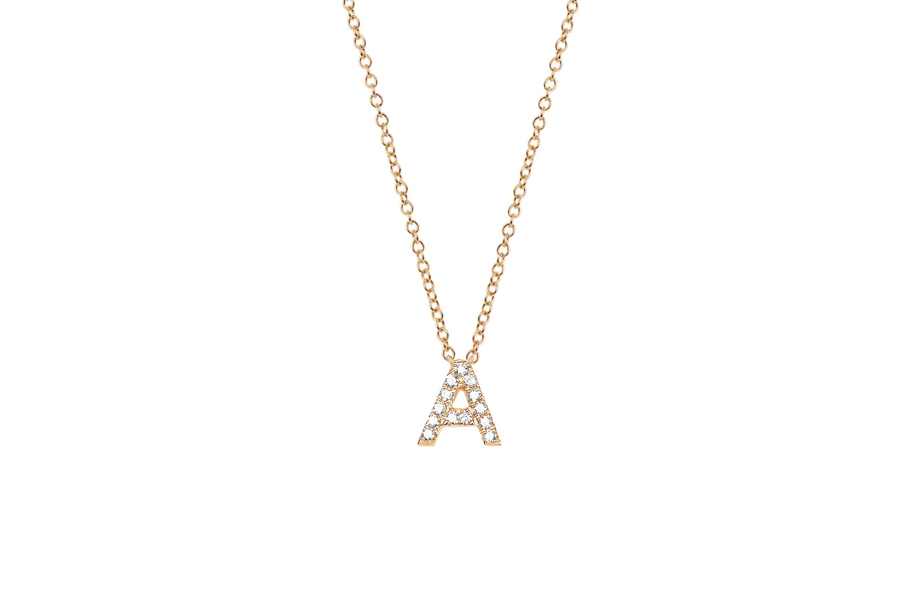 Diamond Initial Necklace