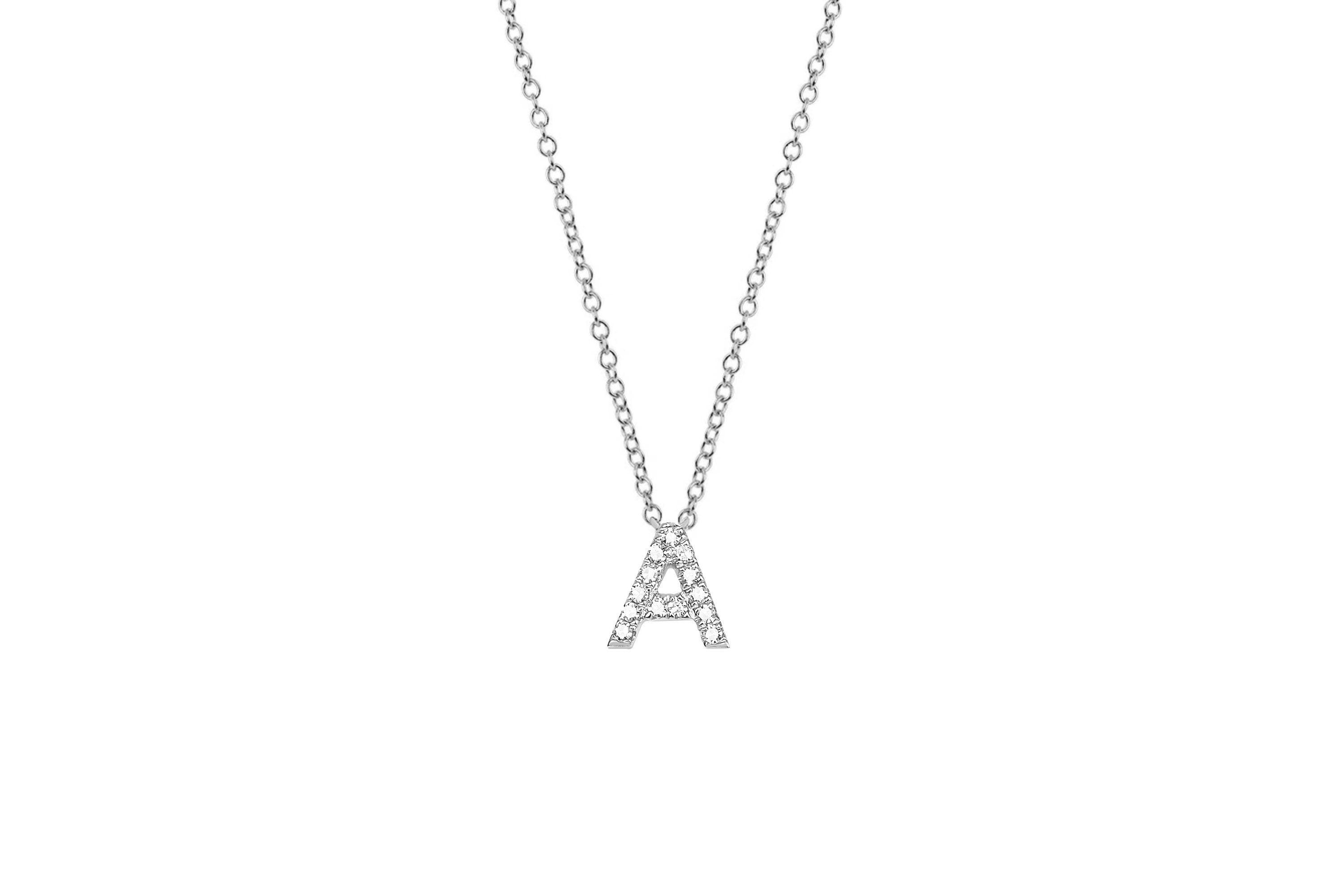 Diamond Initial Necklace