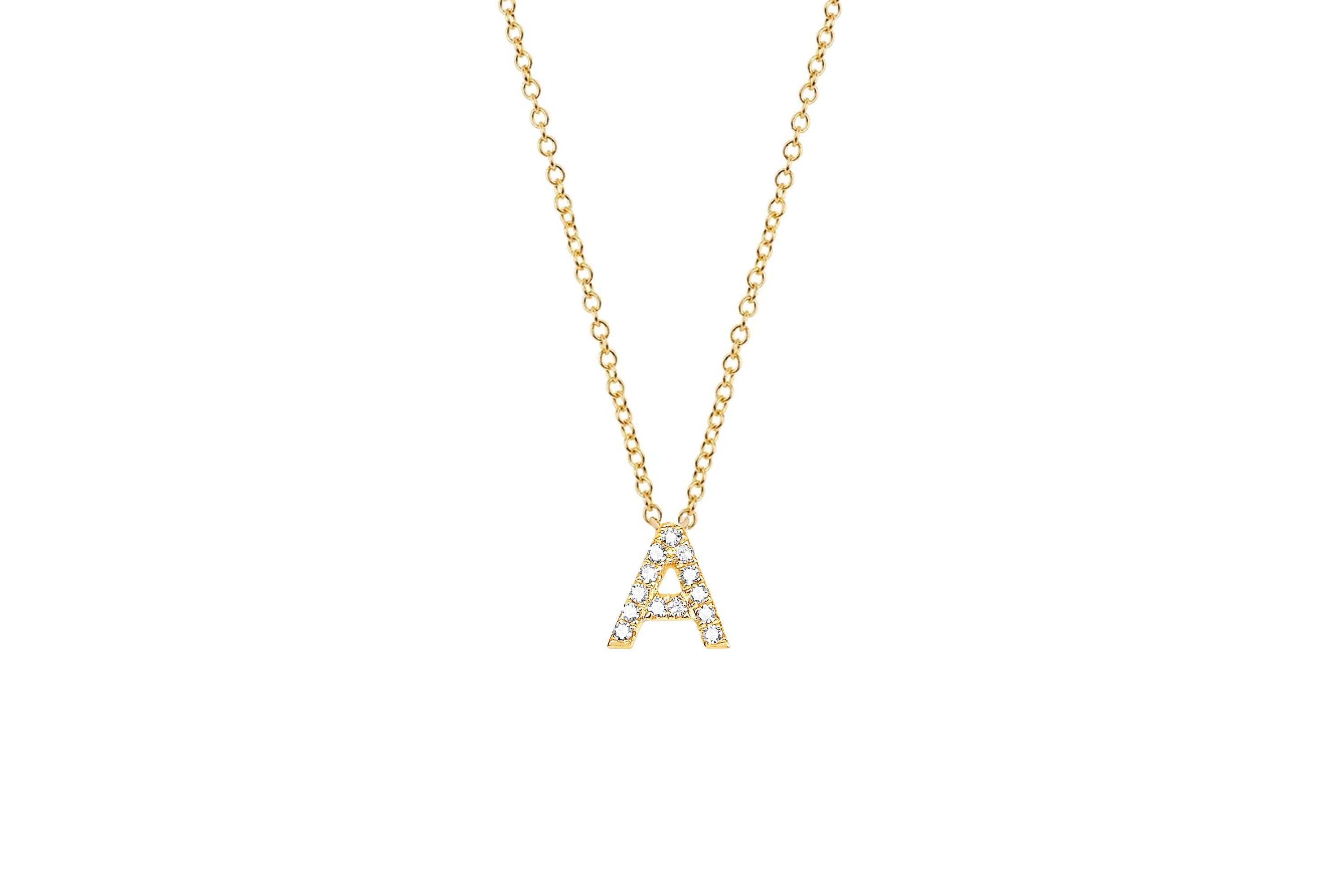 Diamond Initial Necklace