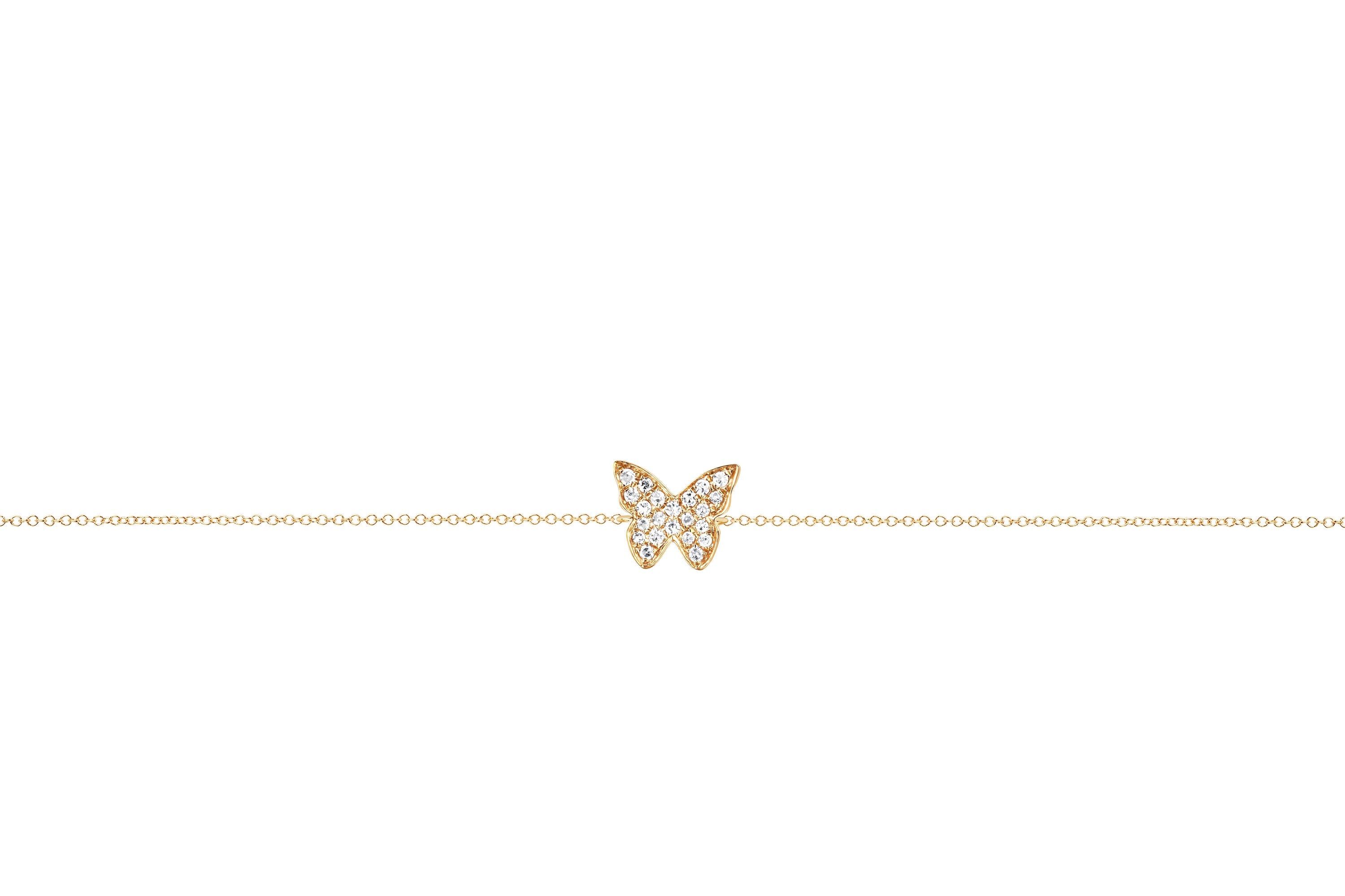 Diamond Butterfly Bracelet