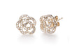 EF Collection Diamond Rose Stud Earrings - 1